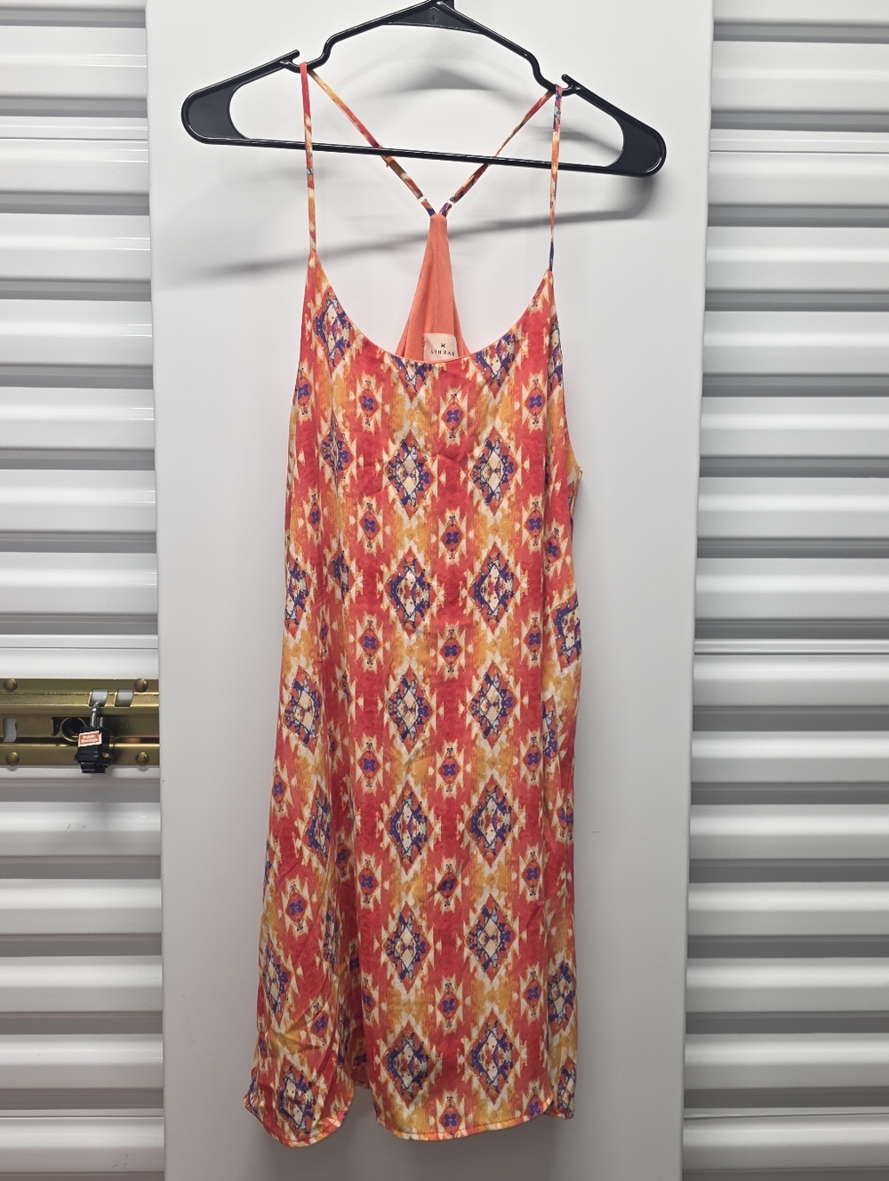 Everly Crossback Top Cami Thin Strap Orange Multicolor Paisley Women S